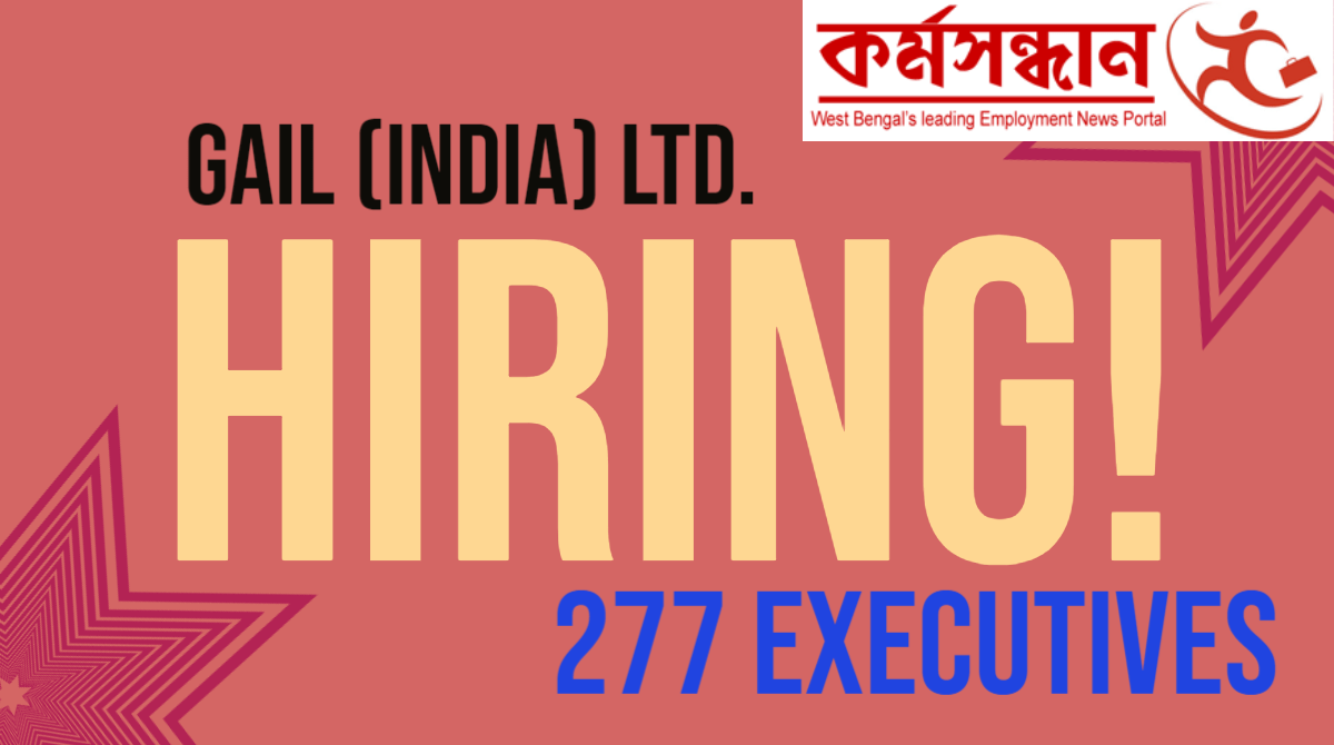 GAIL (India) Limited invites online applications for 277 posts of Chief Manager, Senior Engineer, Senior Officer & others.