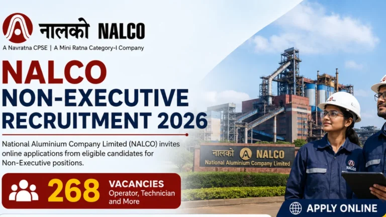 NALCO Non-Executive Recruitment 2026, Apply Online for 268 Operator, Technician and More Vacancies 12 NALCO Non-Executive Recruitment 2026, Apply Online for 268 Operator, Technician and More Vacancies
