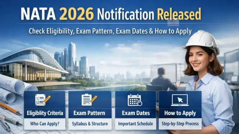 NATA 2026 Notification Released: Check Eligibility, Exam Pattern, Exam Dates & How to Apply 34 NATA 2026 Notification Released