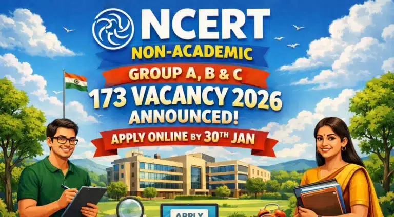 NCERT Non-Academic Group A, B & C 173 Vacancy 2026 Announced, Apply Online by 2nd February 14 NCERT Non-Academic Group A, B & C 173 Vacancy 2026