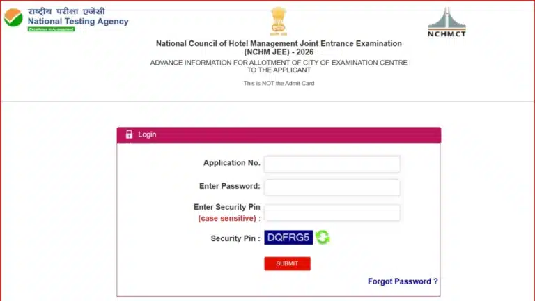 NCHM JEE Exam City Intimation Slip 2026 Out, Check City Details Here 32 NCHM JEE Exam City Intimation Slip 2026 Out, Check City Details Here