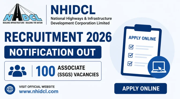 NHIDCL Recruitment 2026 Out @nhidcl.com, Apply Online For 100 Associate (SSGS) Vacancies 3 NHIDCL Recruitment 2026 Out @nhidcl.com, Apply Online For 100 Associate (SSGS) Vacancies