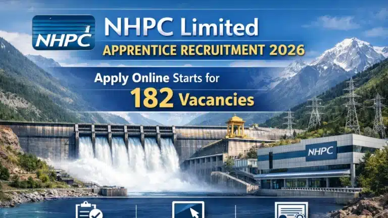 NHPC Apprentice Recruitment 2026, Apply Online Starts for 182 Vacancies 4 NHPC Apprentice Recruitment 2026, Apply Online Starts for 182 Vacancies