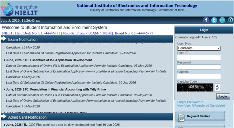 NIELIT O Level Admit Card 2026 Out, Direct Hall Ticket Link active At Candidate Login 14 NIELIT O Level Admit Card 2026 Out – Complete Exam Schedule Released