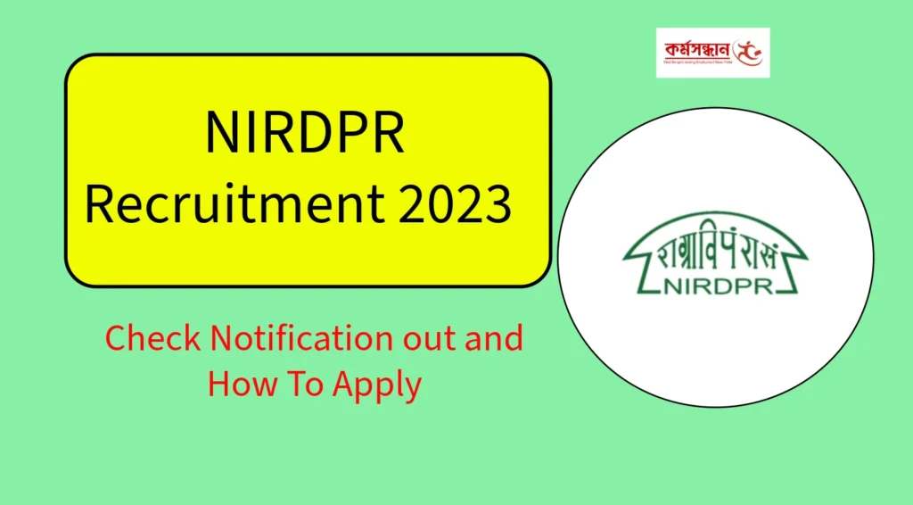NIRDPR Recruitment 2023 – Check Notification out