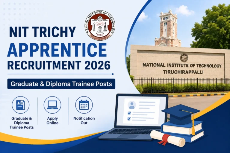 NIT Trichy Apprentice Recruitment 2026 Notification Out: Apply Online for Graduate & Diploma Trainee Posts 37 NIT Trichy Apprentice Recruitment 2026 Notification Out Apply Online for Graduate & Diploma Trainee Posts