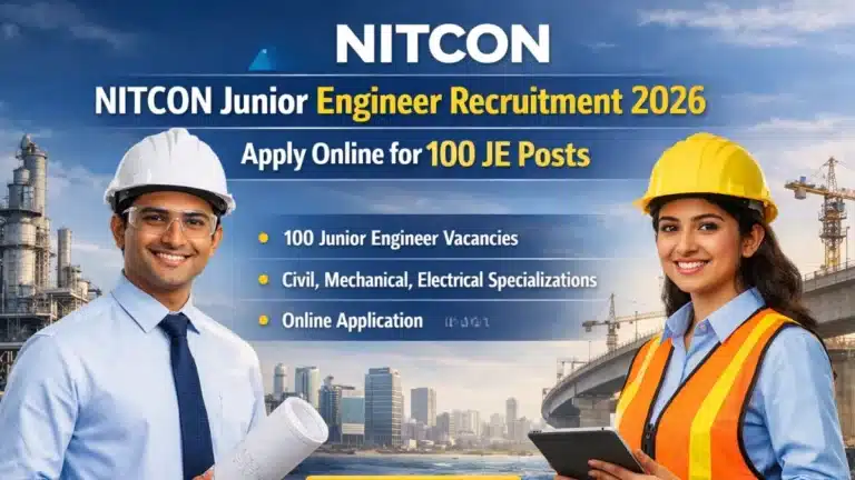 NITCON Junior Engineer Recruitment 2026, Apply Online for 100 JE Posts 27 NITCON Junior Engineer Recruitment 2026, Apply Online for 100 JE Posts