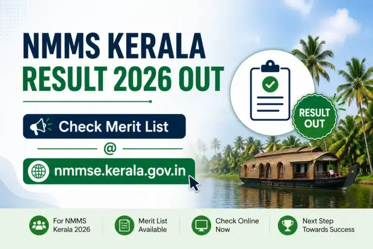 NMMS Kerala Result 2026 Out; Check Merit List @ nmmse.kerala.gov.in 27 NMMS Kerala Result 2026