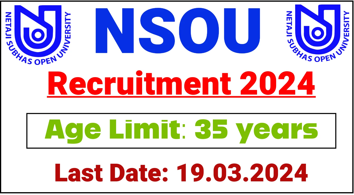 NSOU Recruitment 2024