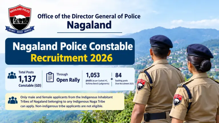Nagaland Police Constable (GD) Recruitment 2026 Notification Out for 1137 Posts, Apply Online 4 Nagaland Police Constable (GD) Recruitment 2026 Notification Out for 1137 Posts, Apply Online