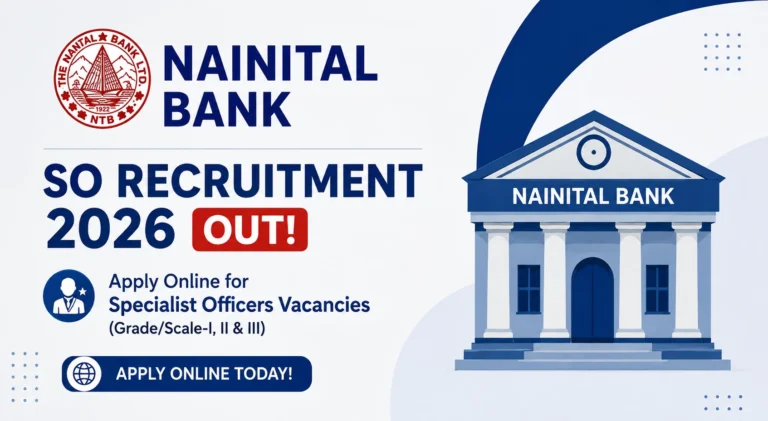 Nainital Bank SO Recruitment 2026 for 41 Specialist Officer Posts, Apply Online Starts 17 Nainital Bank SO Recruitment 2026 for 37 Specialist Officer Posts, Apply Online Starts