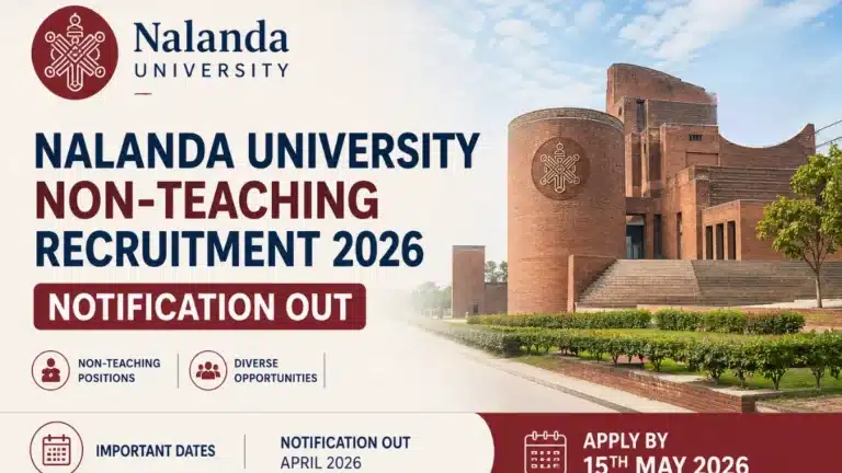 Nalanda University Non-Teaching Recruitment 2026 Notification Out, Apply by 15th May 27 Nalanda University Non-Teaching Recruitment 2026 Notification Out, Apply by 15th May