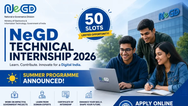 NeGD Technical Internship 2026, 50 Slots, Summer Programme Announced, Apply Online 17 NeGD Technical Internship 2026