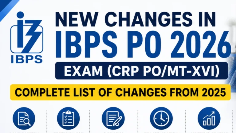 New Changes in IBPS PO 2026 Exam(CRP PO/MT-XVI), Complete List of Changes 10 New Changes in IBPS PO 2026 Exam(CRP PO/MT-XVI), Complete List of Changes