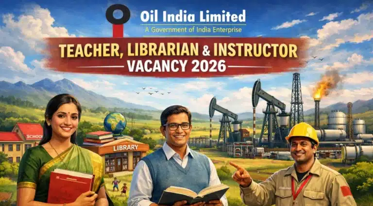OIL India Teacher, Librarian and Instructor Vacancy 2026 Notification Out, Apply Online 26 OIL India Teacher Librarian and Instructor Vacancy 2026