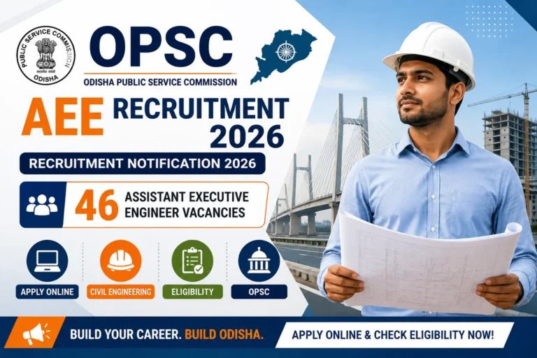 OPSC AEE Recruitment Notification 2026, 46 Assistant Executive Engineer Vacancies, Apply Online & Eligibility 39 OPSC AEE Recruitment Notification 2026