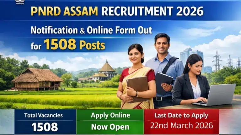 PNRD Assam Recruitment 2026 for 1508 Posts, Apply Online by 22nd March 11 PNRD Assam Recruitment 2026