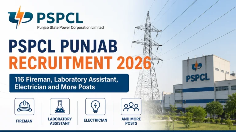 PSPCL Punjab Recruitment 2026 for 116 Fireman, Laboratory Assistant, Electrician and More Posts 33 PSPCL Punjab Recruitment 2026 for 116 Fireman, Laboratory Assistant, Electrician and More Posts