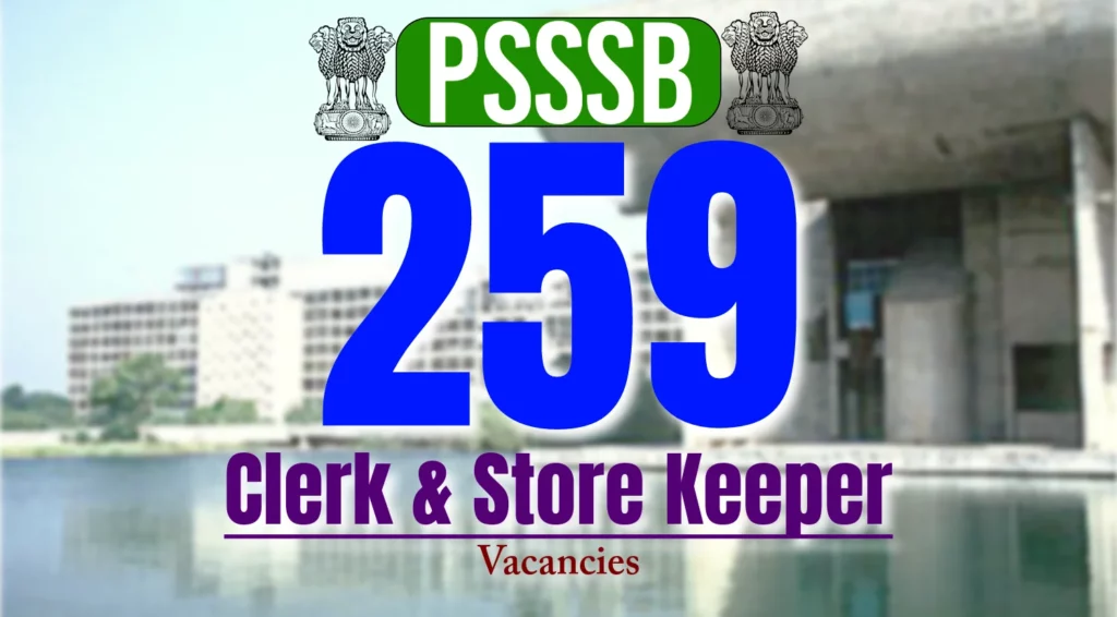 PSSSB Group C Recruitment Notification for 259 Vacancies Out