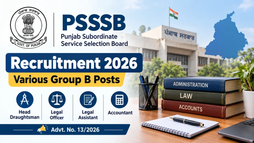 PSSSB Group B Recruitment 2026 Notification Out, Check Punjab Group B Services Details (Advt No. 13/2026) 1 PSSSB Group B Recruitment 2026