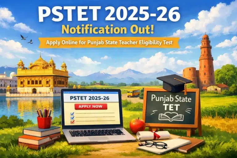 PSTET 2025-26 Notification Out, Apply Online for Punjab State Teacher Eligibility Test 12 PSTET 2025-26 Notification Out, Apply Online for Punjab State Teacher Eligibility Test