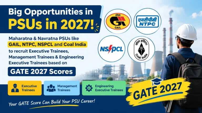 PSU Recruitment via GATE 2027 Complete List of Companies Hiring (Updated)