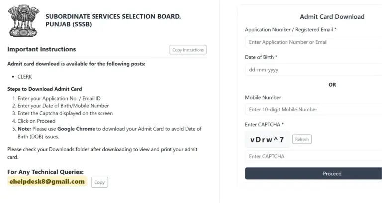 Punjab PSSSB Clerk Admit Card 2026 Out; Download Clerk Hall Ticket Link Active 3 Punjab PSSSB Clerk Admit Card 2026 Out; Download Clerk Hall Ticket Link Active