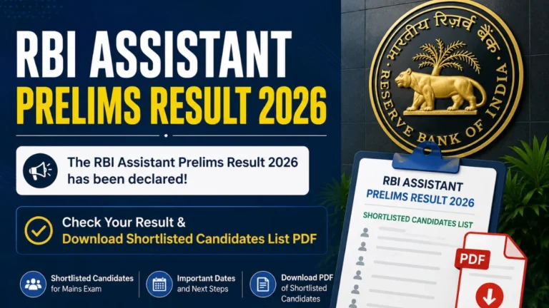 RBI Assistant Prelims Score Card 2026 Out, Check Prelims Cut Off Marks Now 40 RBI Assistant Prelims Result 2026, Download Shortlisted Candidates List PDF Link Active