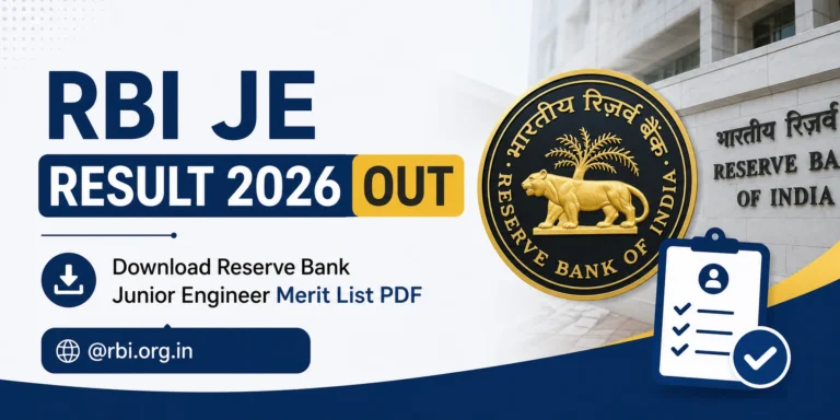 RBI JE Result 2026