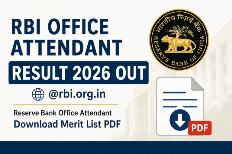 RBI Office Attendant Result 2026 Out @rbi.org.in, Reserve Bank Office Attendant Download Merit List PDF 2 RBI Office Attendant Result 2026 Out @rbi.org.in, Reserve Bank Office Attendant Download Merit List PDF