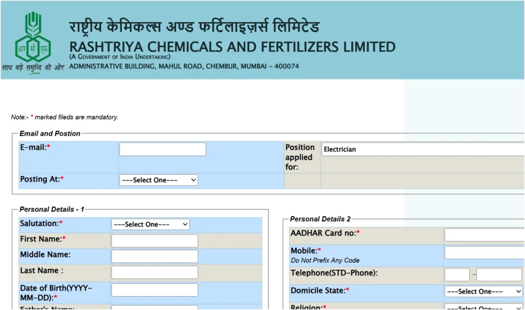 RCFL Apprentice Recruitment 2026 Notification Out for 326 Posts, Apply Online 1 RCFL Apprentice Recruitment 2026 Notification Out for 326 Posts, Apply Online Starts