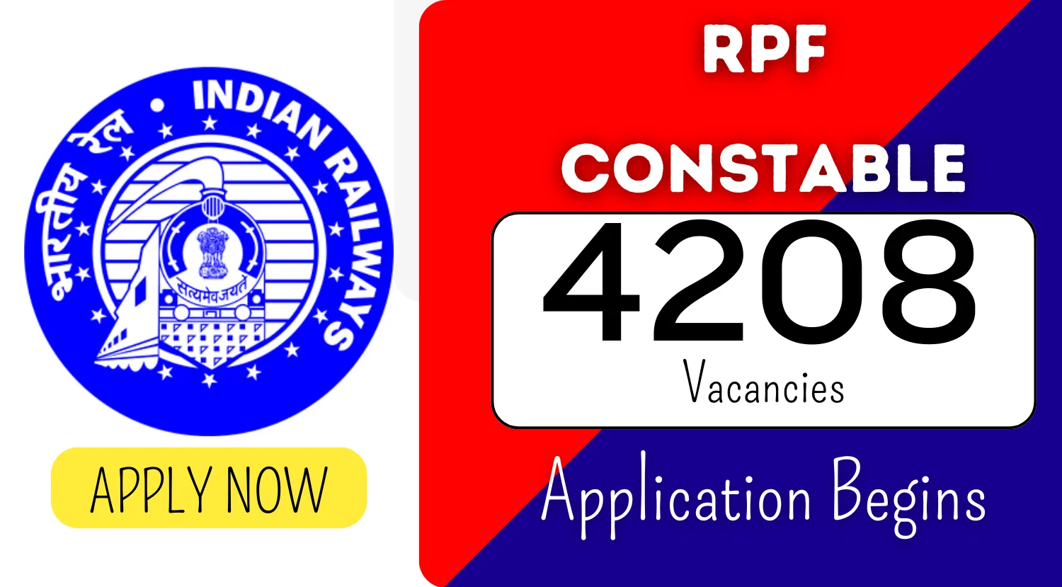 RPF Constable Recruitment 2024 for 4208 Vacancies