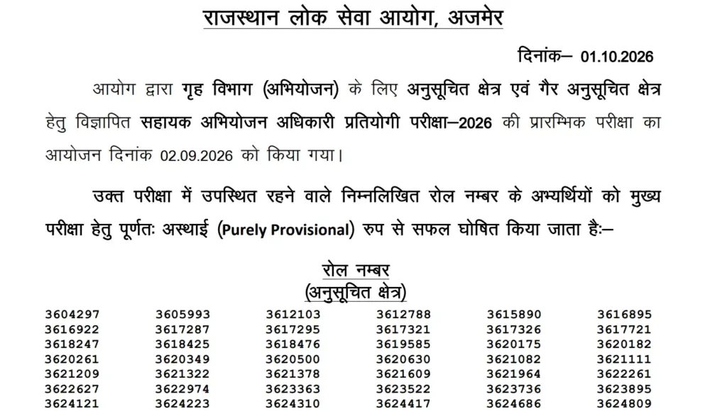 RPSC APO Result 2026 Out: Assistant Prosecution Officer Merit List PDF, Cut Off Marks & Main Exam Details 1 RPSC APO Result 2026 Out Assistant Prosecution Officer Merit List PDF, Cut Off Marks & Main Exam Details