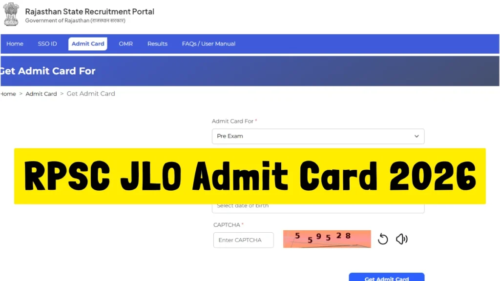 RPSC JLO Admit Card 2026 Out, Download Junior Legal Officer Hall Ticket Now 1 RPSC JLO Admit Card 2026