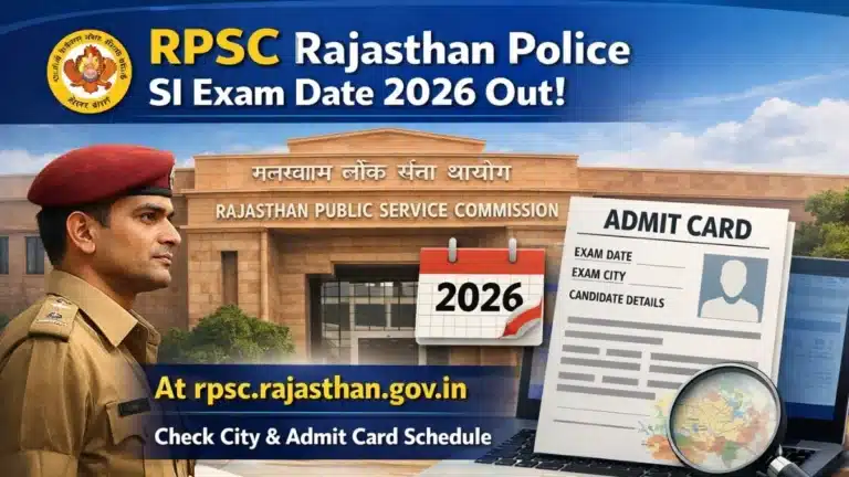 RPSC Rajasthan Police SI Exam Date 2026 Out at rpsc.rajasthan.gov.in, Check City & Admit Card Schedule 11 RPSC Rajasthan Police SI Exam Date 2026 Out at rpsc.rajasthan.gov.in, Check City & Admit Card Schedule