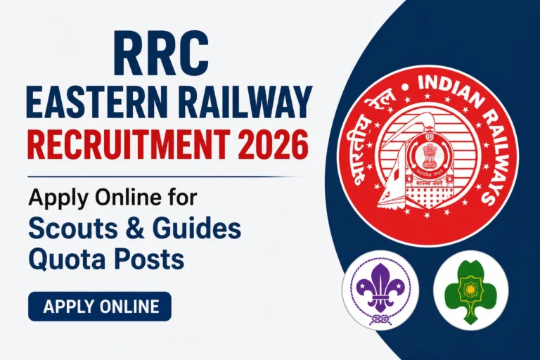 RRC Eastern Railway Recruitment 2026, Apply Online for Scouts & Guides Quota Posts 12 RRC Eastern Railway Recruitment 2026, Apply Online for Scouts & Guides Quota Posts