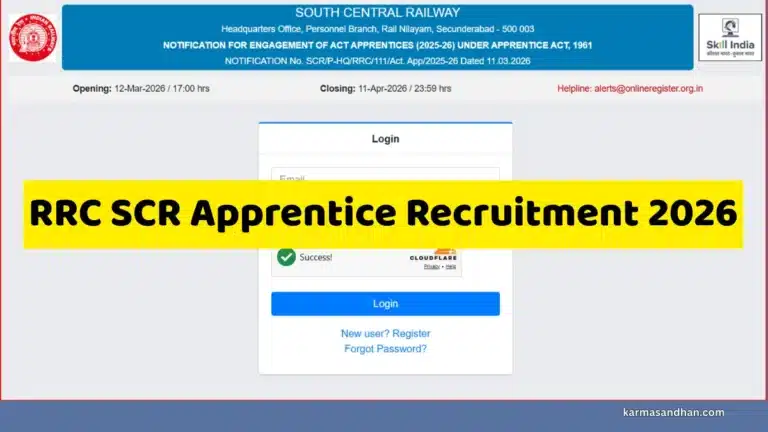 RRC SCR Apprentice Recruitment 2026 Notification Out for 2801 Vacancies, Apply Online 25 RRC SCR Apprentice Recruitment 2026