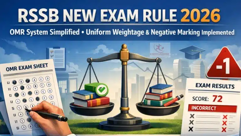 RSSB New Exam Rule 2026: OMR System Simplified, Uniform Weightage & Negative Marking Implemented 10 RSSB New Exam Rule 2026: OMR System Simplified, Uniform Weightage & Negative Marking Implemented
