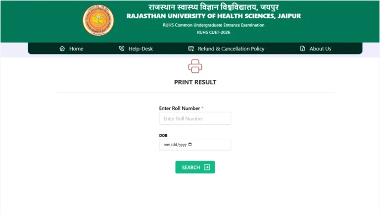 RUHS CUET Result 2026 Declared, BSc Nursing Direct Link, Check Scorecard Download Guide 9 RUHS CUET 2026 Results Declared Today