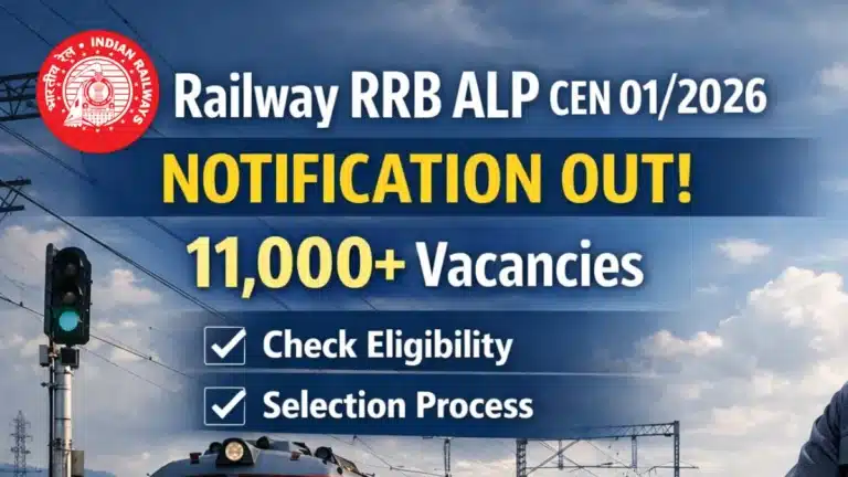 Railway RRB ALP CEN 01/2026 Exam Date OUT for 11127 Vacancies, Check CBT Exam Schedule 21 Railway RRB ALP CEN 01/2026 Notification OUT