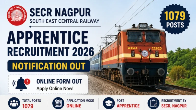 Railway SECR Nagpur Apprentice Recruitment 2026 Out (1079 Vacancies), Online Form 7 Railway SECR Nagpur Apprentice Recruitment 2026 Out (1079 Vacancies), Online Form