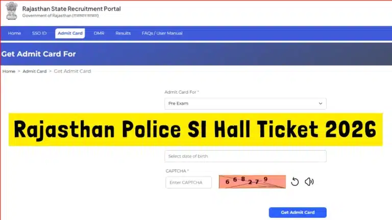 RPSC SI Admit Card 2026 Out, Rajasthan Police SI Hall Ticket Download Link Active @rpsc.rajasthan.gov.in 24 RPSC SI Admit Card 2026 Out, Rajasthan Police SI Hall Ticket Download Link Active @rpsc.rajasthan.gov.in