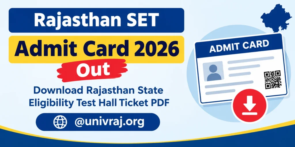 Rajasthan SET Admit Card 2026 Out, Download Rajasthan State Eligibility Test Hall Ticket PDF @univraj.org 1 Rajasthan SET Admit Card 2026 Out, Download Rajasthan State Eligibility Test Hall Ticket PDF @univraj.org