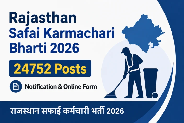 Rajasthan Safai Karmachari Bharti 2026, Apply Online Begins for 24752 Contract Sanitation Worker Posts 13 Rajasthan Safai Karmachari Bharti 2026 (24752 Posts) Notification & Online Form राजस्थान सफाई कर्मचारी भर्ती 2026