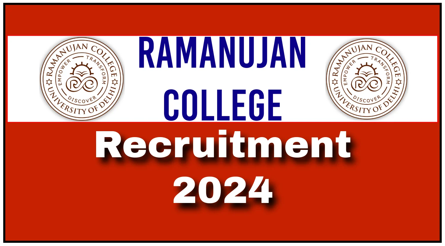Ramanujan College Principal Recruitment 2024
