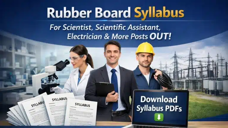 Rubber Board Syllabus for Scientist, Scientific Assistant, Electrician & More Posts OUT, Download Syllabus PDFs 9 Rubber Board Syllabus for Scientist, Scientific Assistant, Electrician & More Posts OUT, Download Syllabus PDFs