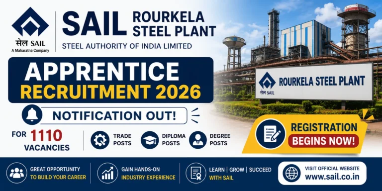 SAIL RSP Apprentice Recruitment 2026 Notification Out for 1110 Trade, Diploma and Degree Posts, Registration Begins 2 SAIL RSP Apprentice Recruitment 2026 Notification Out for 1110 Trade, Diploma and Degree Posts, Registration Begins