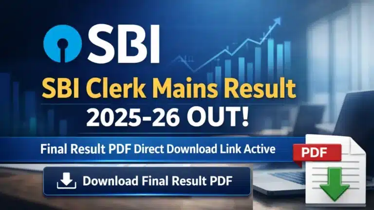 SBI Clerk Mains Result 2025-26 OUT, Final Result PDF Direct Download Link Active 35 SBI Clerk Mains Result 2025-26