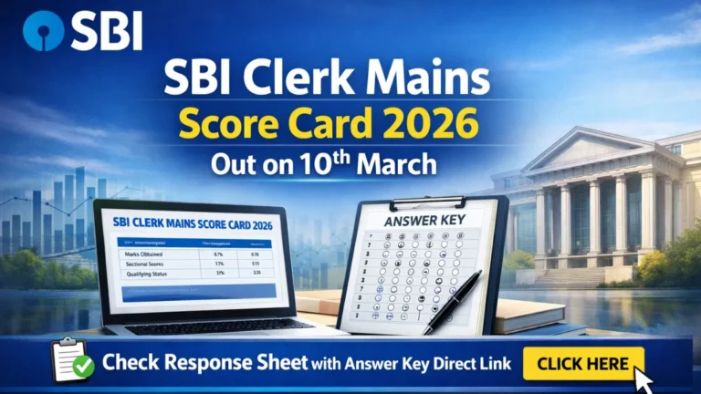 SBI Clerk Mains Score Card 2026 Out on 10th March, Check Response Sheet with Answer Key Direct Link 39 SBI Clerk Mains Score Card 2026 Out on 10th March, Check Response Sheet with Answer Key Direct Link