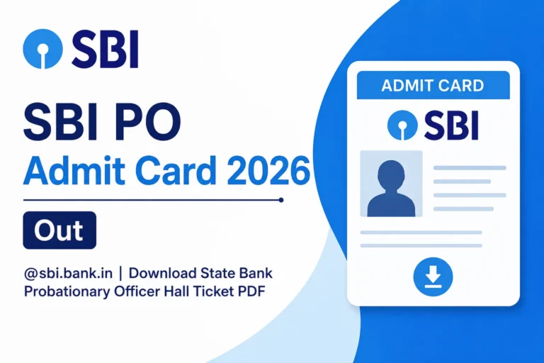 SBI PO Admit Card 2026 Out @sbi.bank.in, Download State Bank Probationary Officer Hall Ticket PDF 2 SBI PO Admit Card 2026 Out @sbi.bank.in, Download State Bank Probationary Officer Hall Ticket PDF